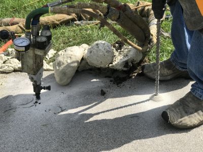 Concrete Patio Raising in West Des Moines, IA