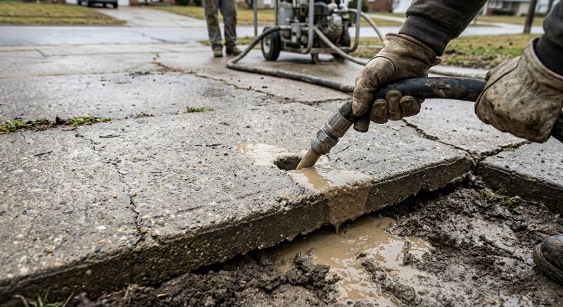 Sunken Driveway Lifting in San Antonio, TX