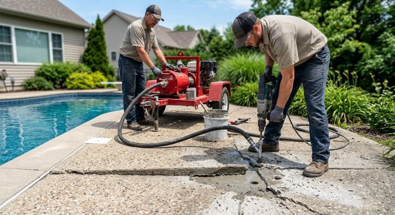 Sunken Patio Repair in West Des Moines, IA